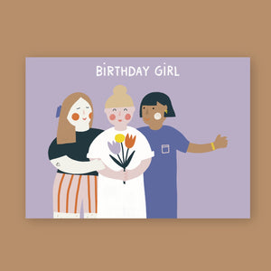 Postkarte Birthday girl