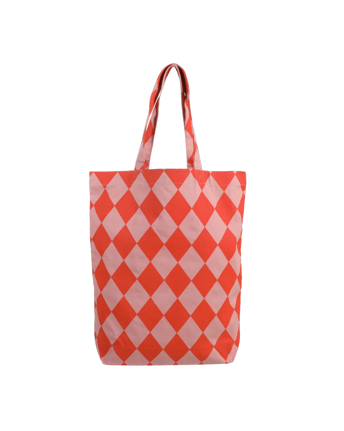 Baumwolltasche Karo Litschi & Blutorange