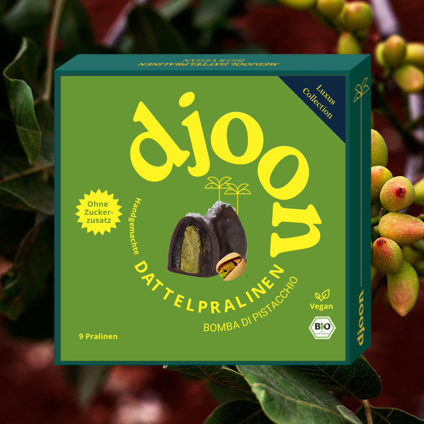 Dattelpralinen Bomba di Pistacchio bio & vegan