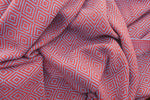 Lade das Bild in den Galerie-Viewer, Hamamtuch Rot &amp; Petrol 1.8o x 1.oo m
