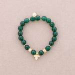 Load image into Gallery viewer, Elastisches Armband mit Steinen, Zweig, Metall: Fuchsie
