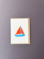 Load image into Gallery viewer, Klappkarte Segelboot
