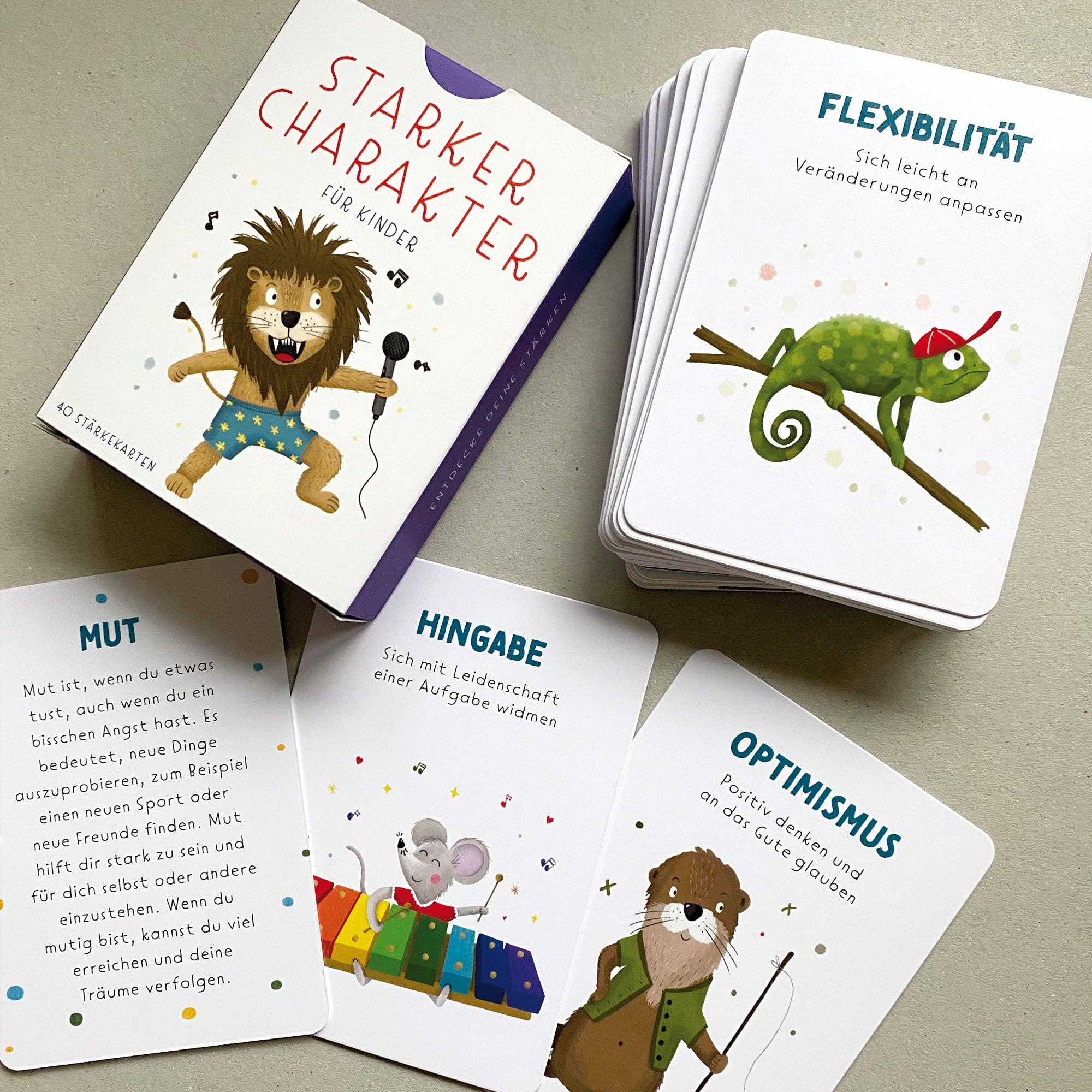 Stärkekarten für Kinder 40 Charakterstärken