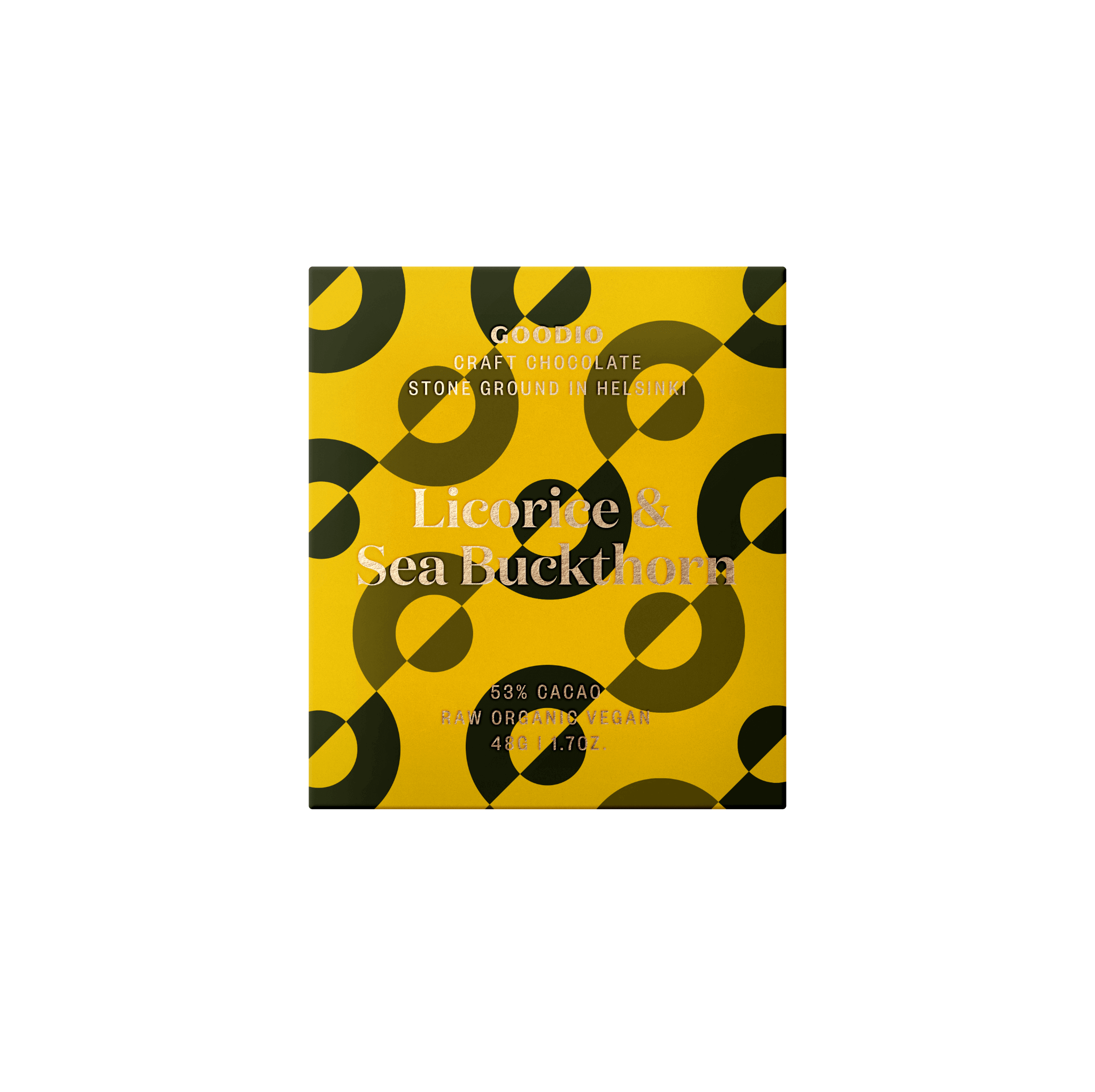 Lakritze- und Sanddornschokolade 53%
