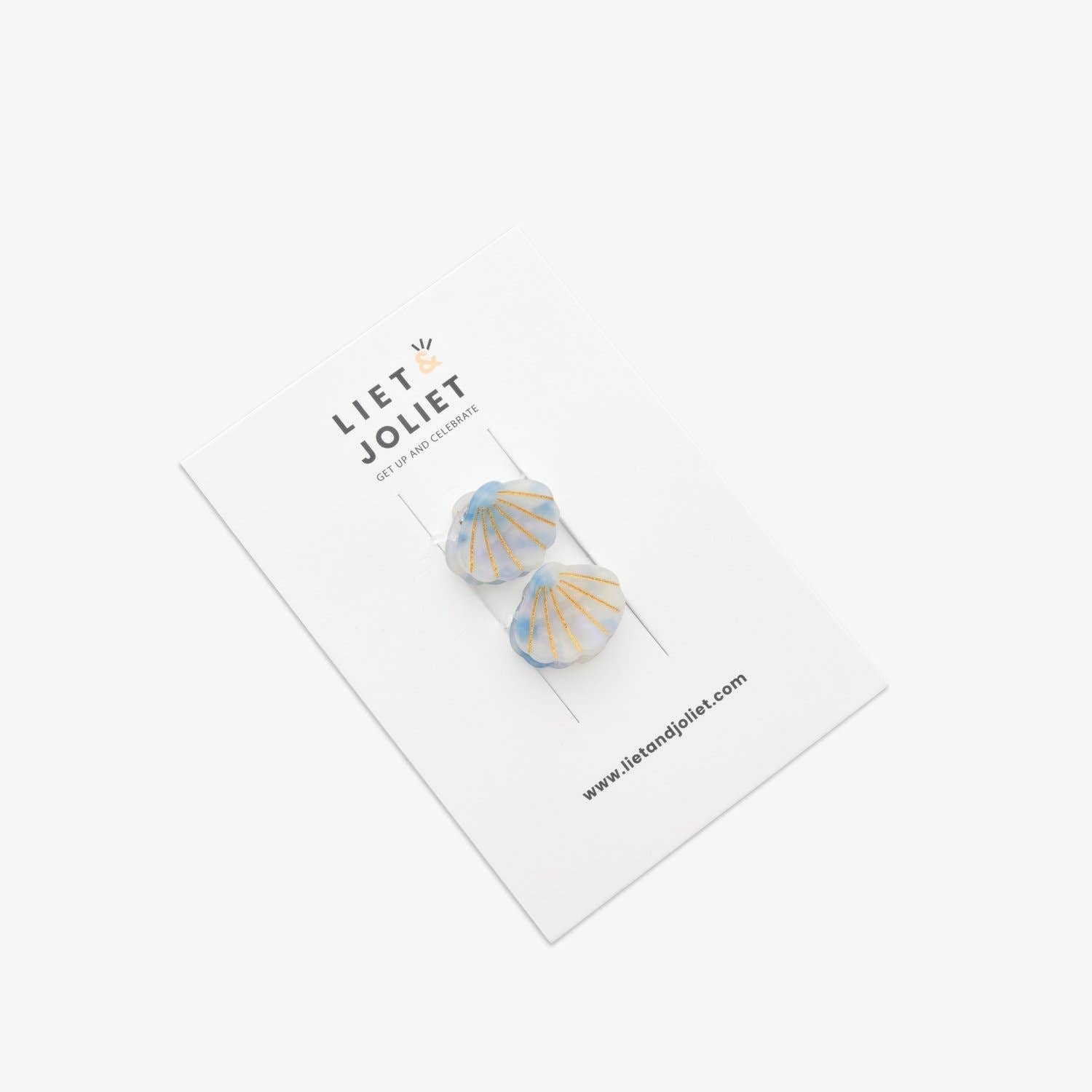 Haarklammer Shell Hellblau
