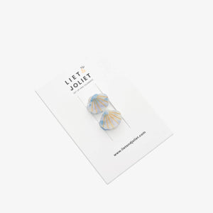 Haarklammer Shell Hellblau