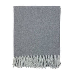 Load image into Gallery viewer, MELANGE graue Decke aus reiner Wolle: Grau / 130 x 180 cm
