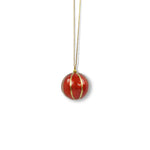 Load image into Gallery viewer, Weihnachtskugel Rot &amp; Gold gestreift ø 3 cm

