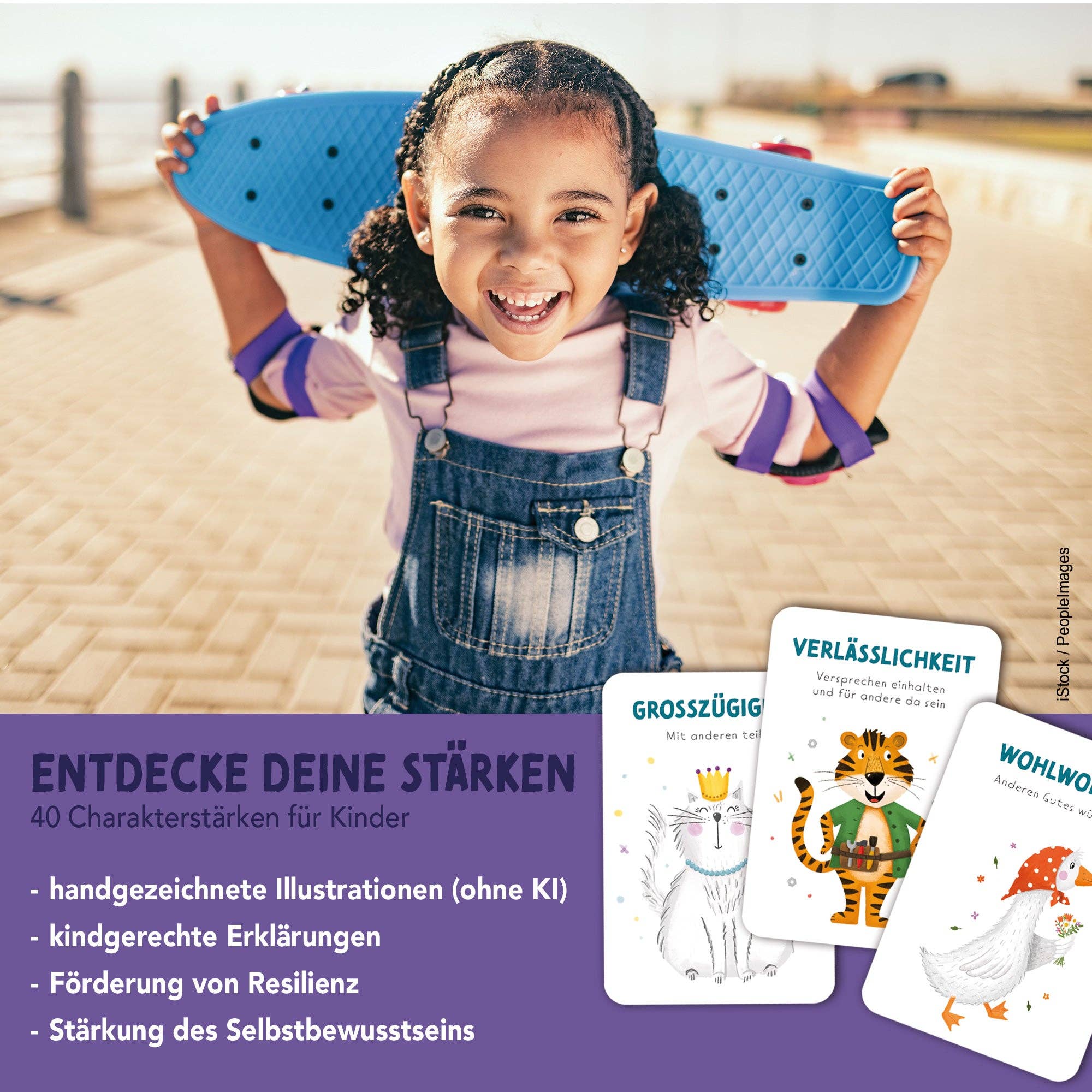 Stärkekarten für Kinder 40 Charakterstärken