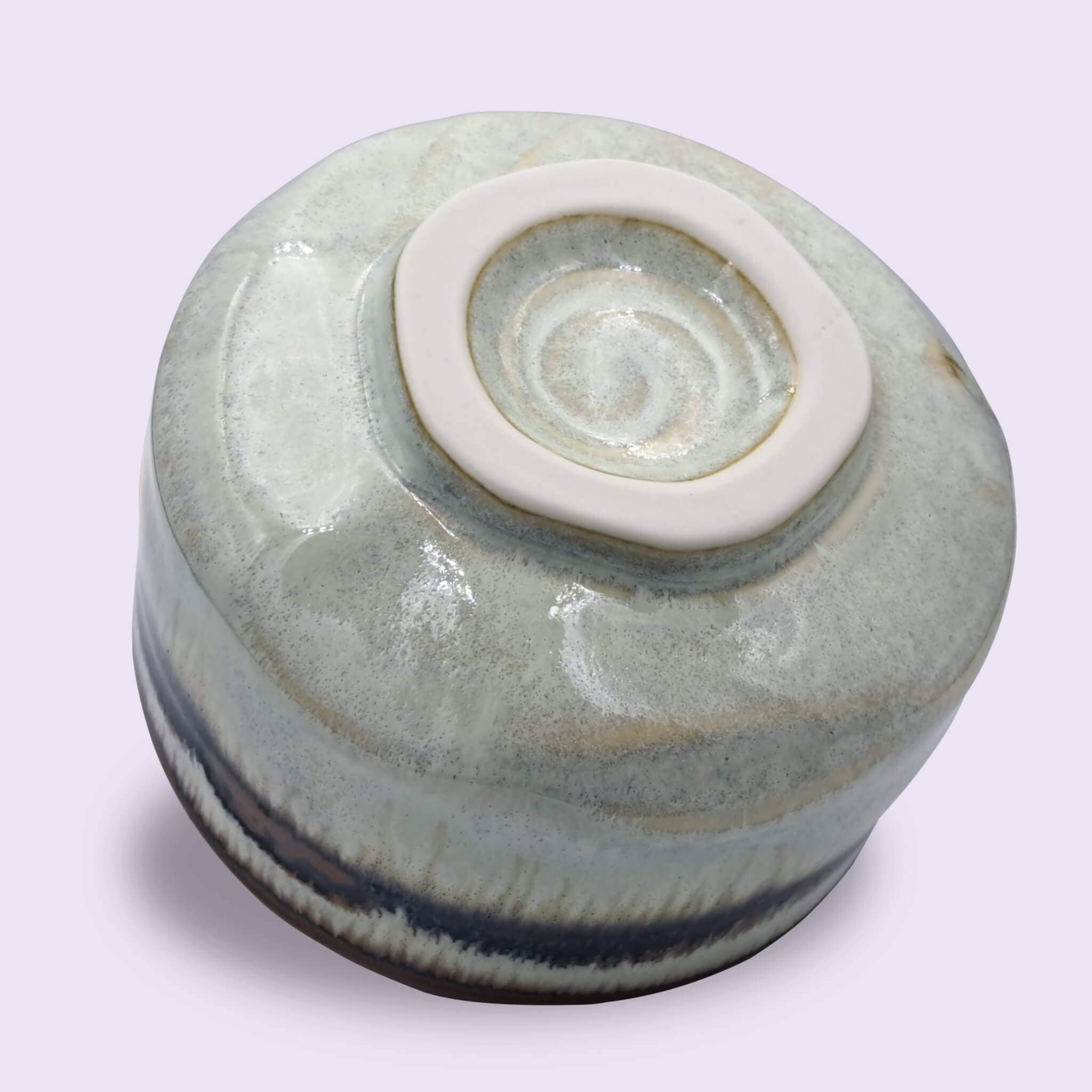 Japanische Matcha Schale Chawan Wasabi handgemacht Keramik