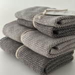Lade das Bild in den Galerie-Viewer, Küchentuch 100% Bio-Baumwolle Gestrickt Hellgrau 40 x 50 cm
