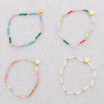 Load image into Gallery viewer, Elastisches Armband, Stahl, facettierte Steine: Kombiniert 3
