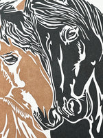 Lade das Bild in den Galerie-Viewer, Klappkarte Pferde
