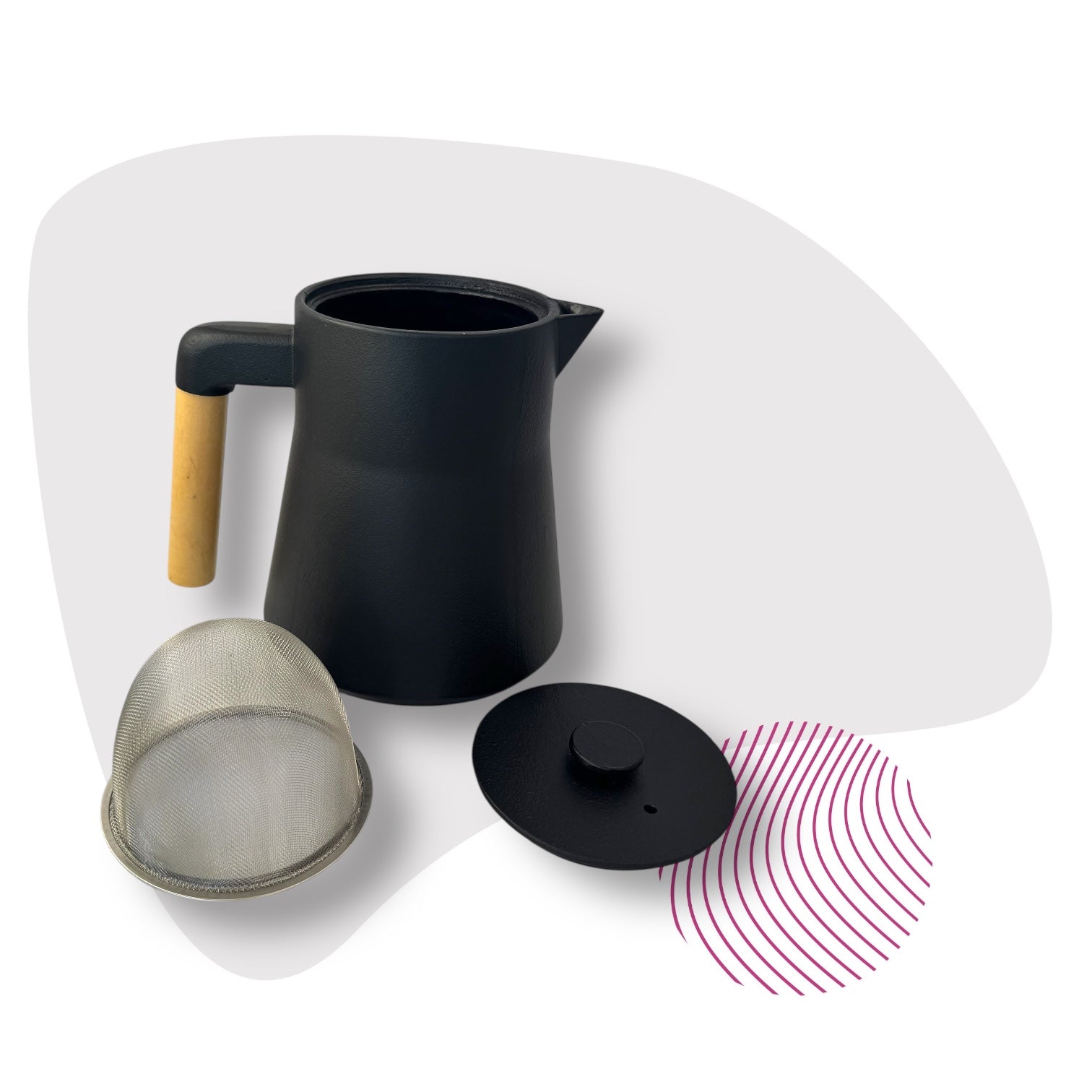 Teekanne  PUBIAN Gusseisen 1.2 l schwarz