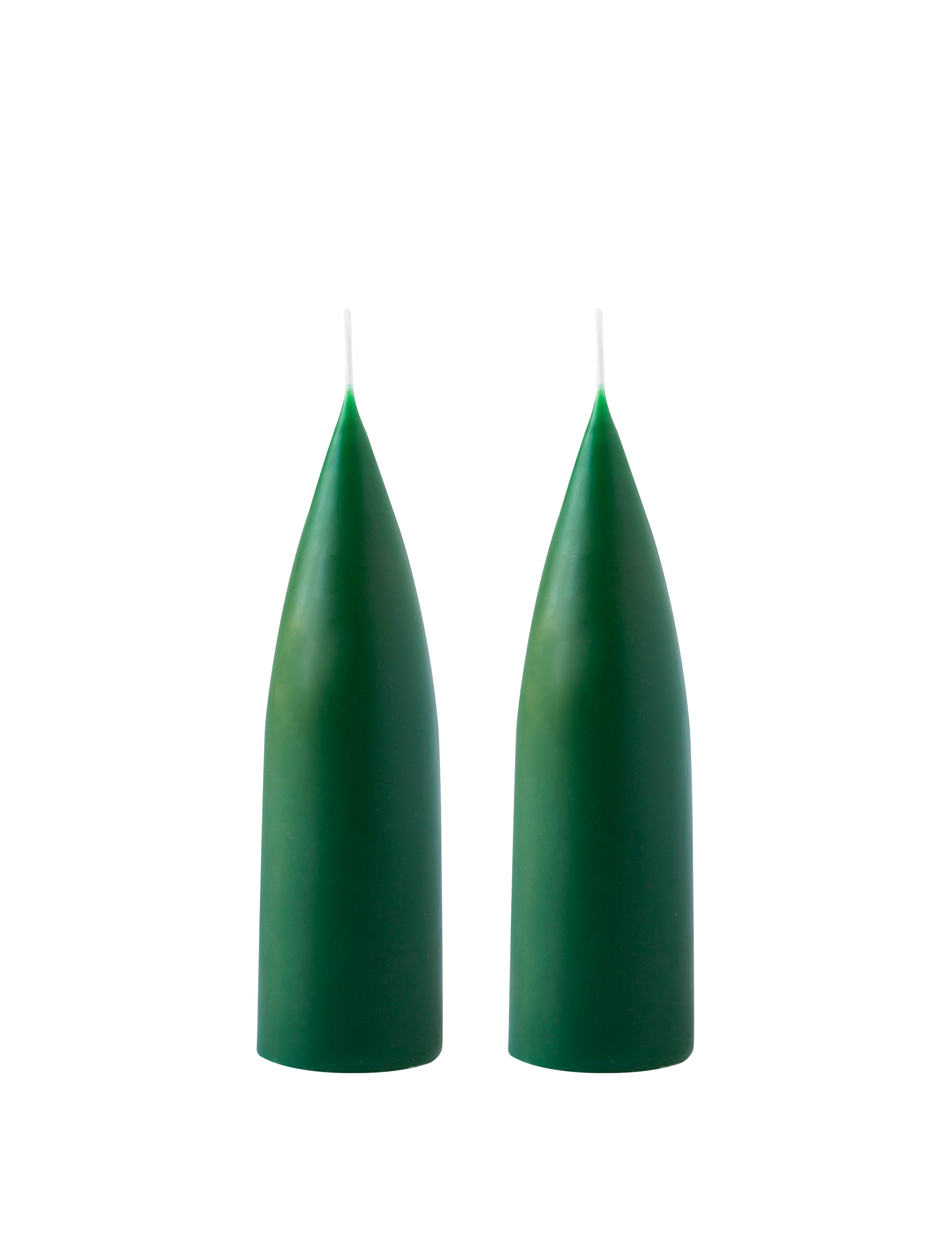 Kegelförmige Kerze bottle green - 20 cm x ø 6.5 cm