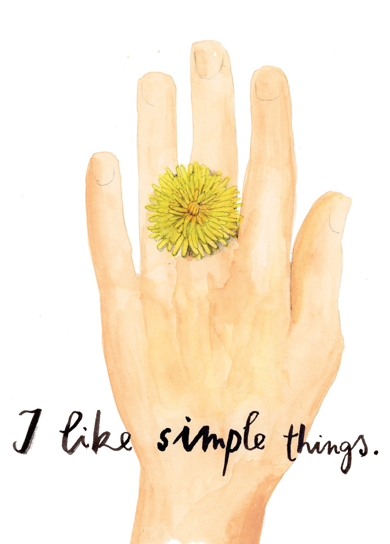 Postkarte I like simple things
