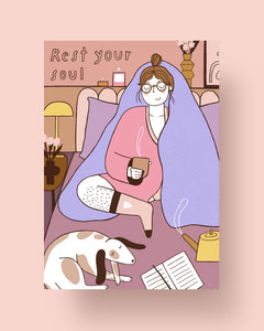 Postkarte „Rest your soul“