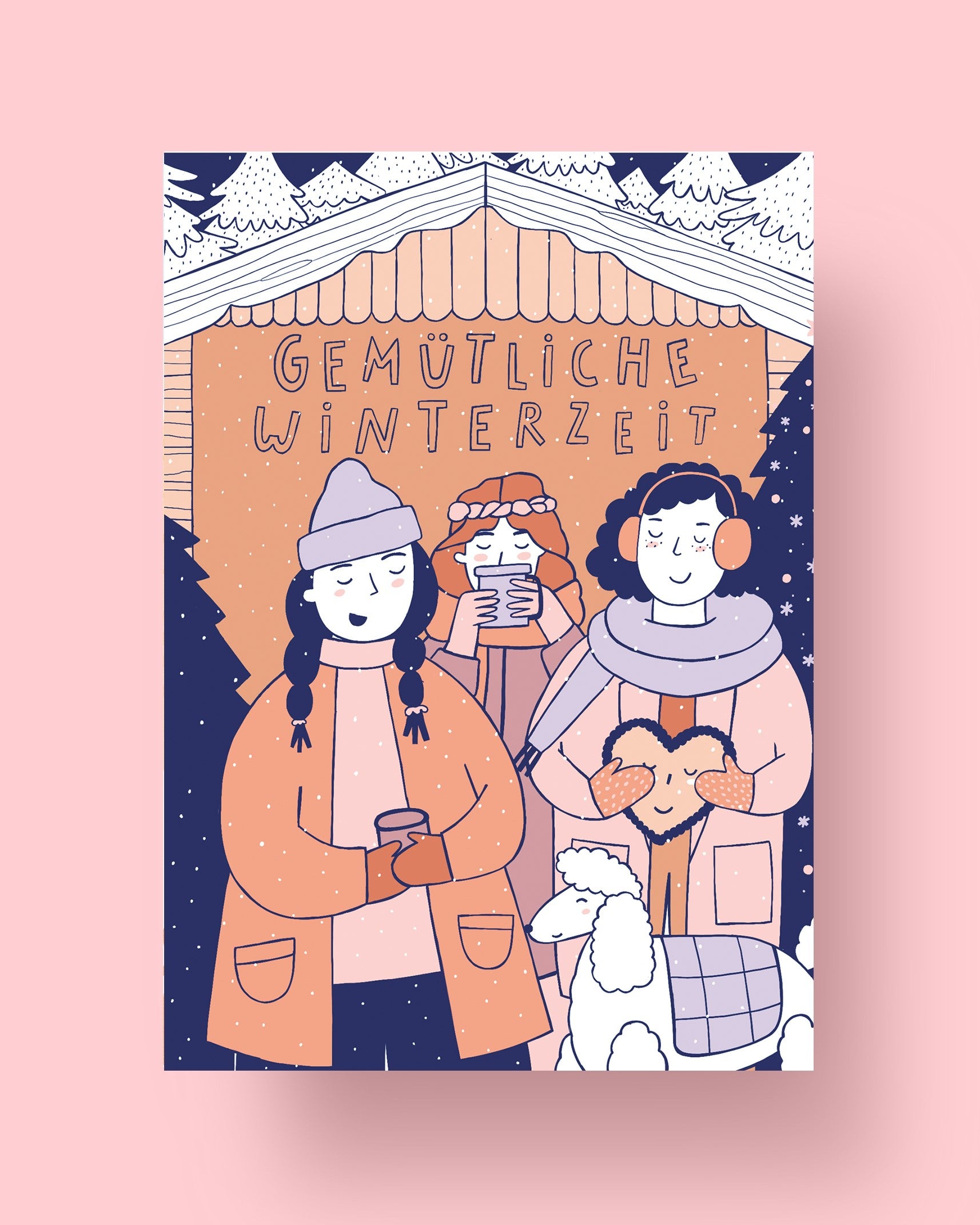 Postkarte Gemütliche Winterzeit