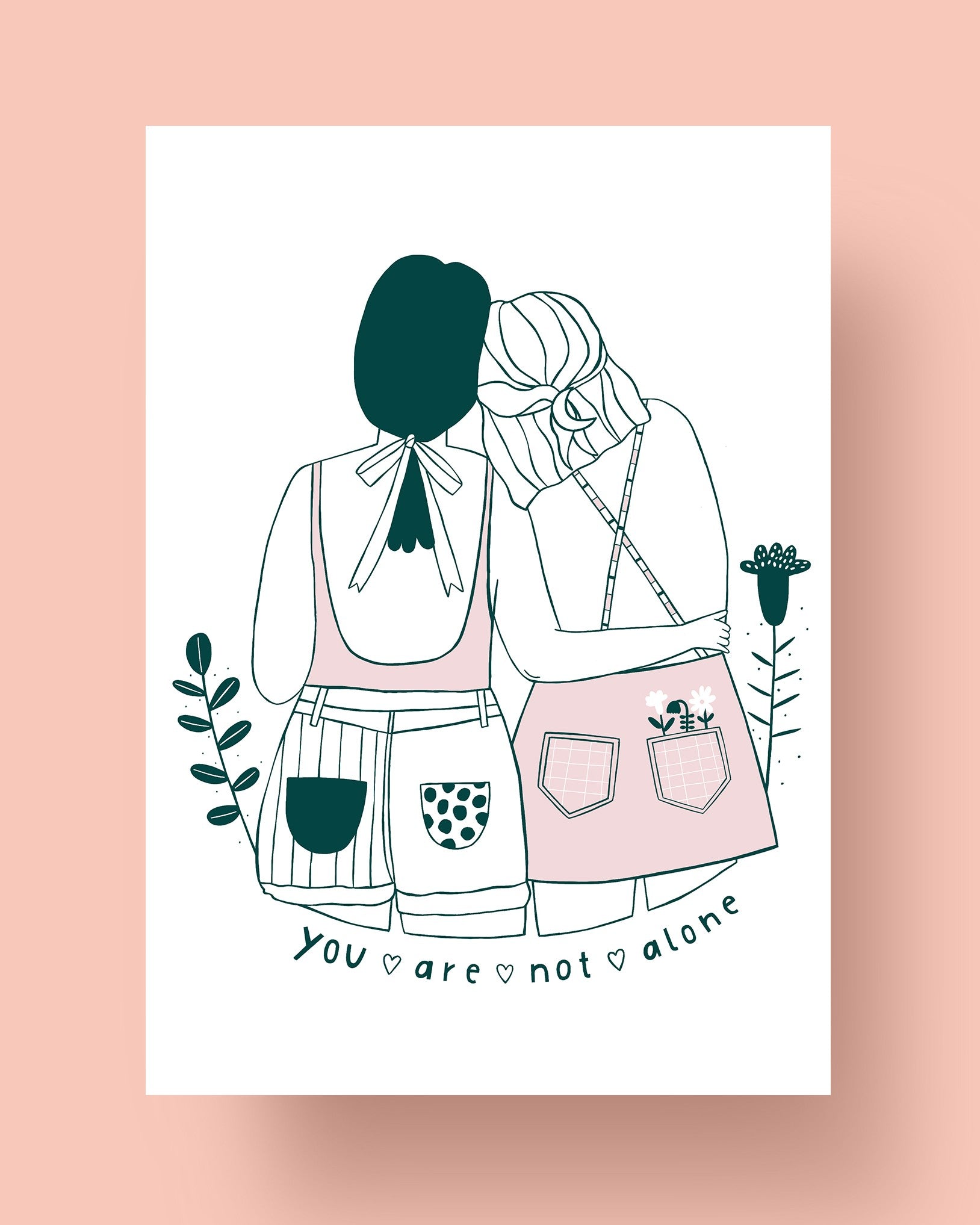 Postkarte Your are not alone