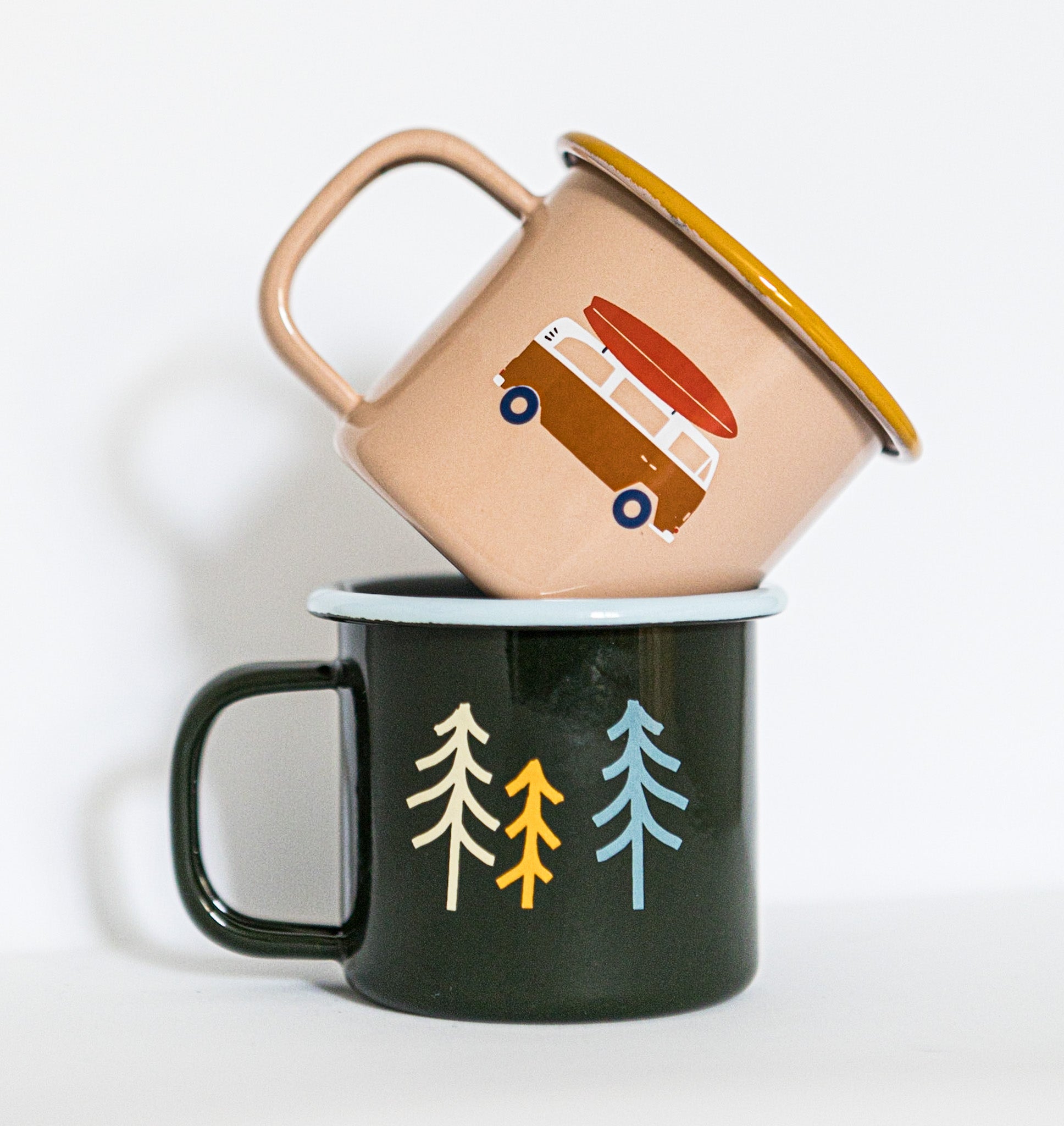 Kleine Emaille Tasse Go Camping