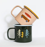 Load image into Gallery viewer, Kleine Emaille Tasse Go Camping

