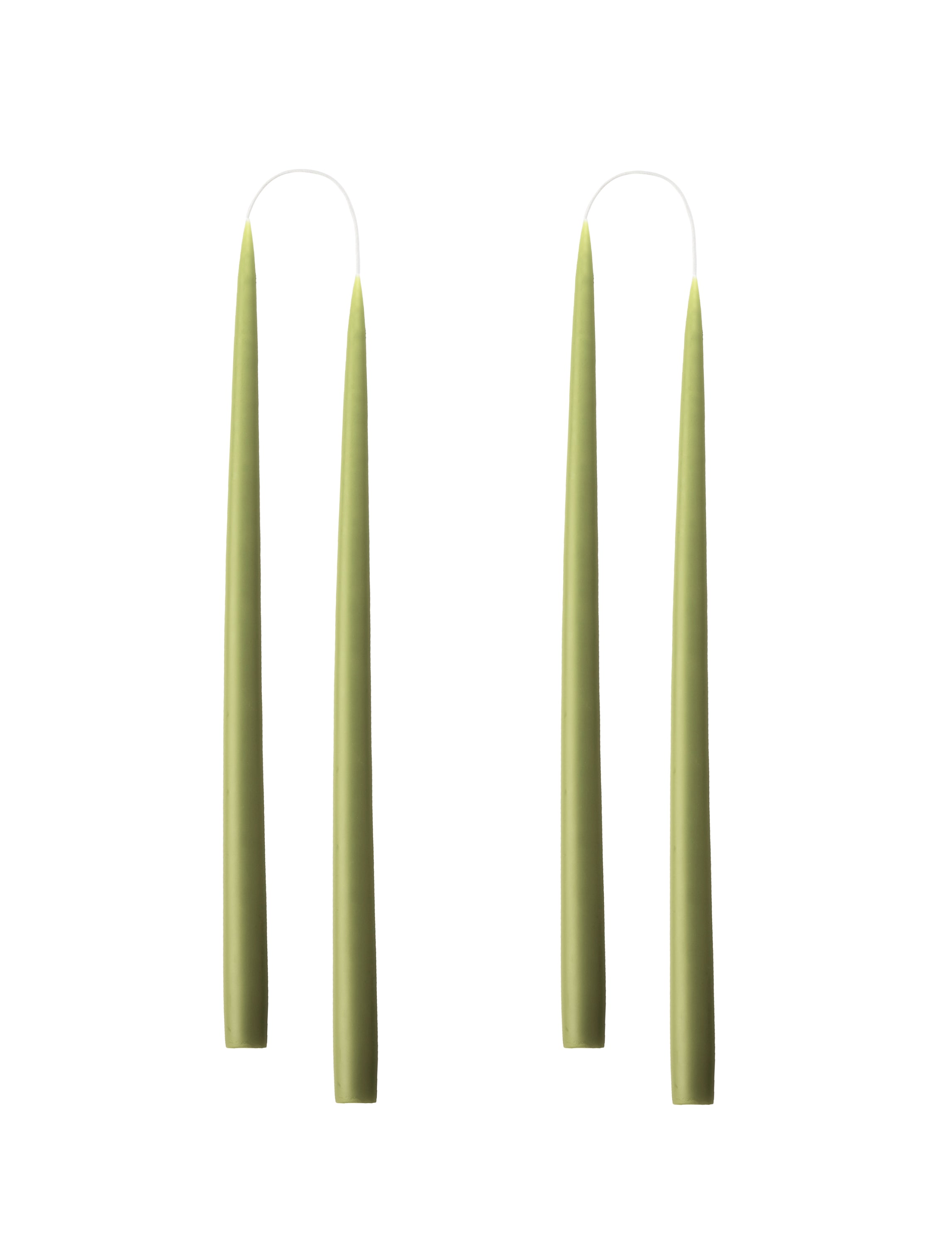 2 Kerzen olive - 35 cm x ø 2.2 cm