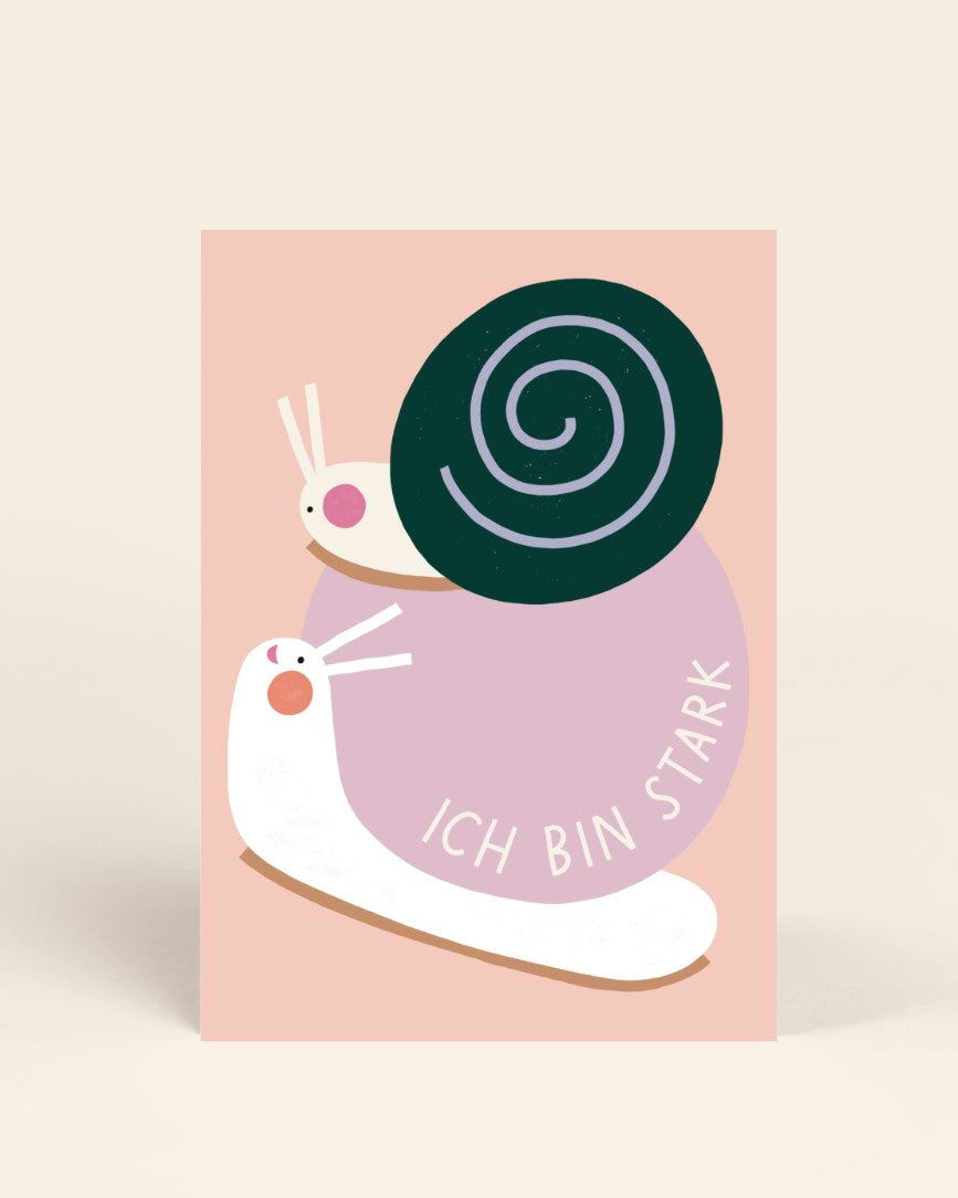 Postkarte Ich bin stark