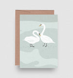 Load image into Gallery viewer, Klappkarte Schwäne
