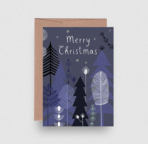 Klappkarte Winterwald