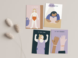 Affirmationskarten für Frauen & Mädchen - 13 Karten & ein Kartenhalter