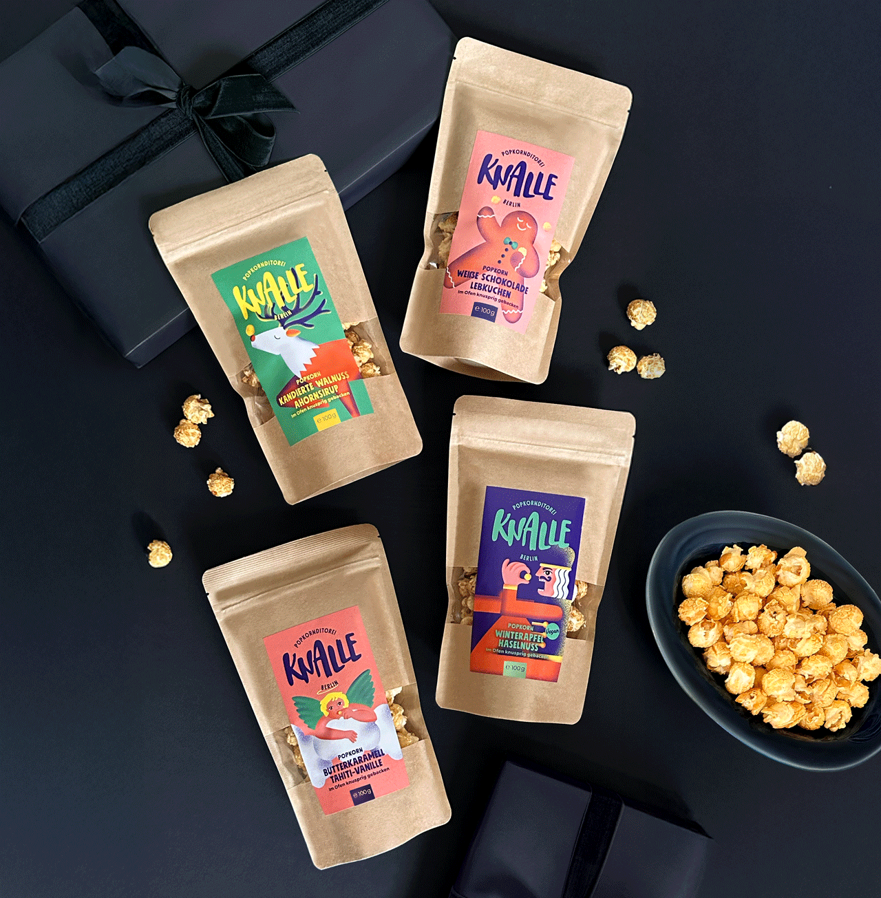 Popcorn Kandierte Walnuss Ahornsirup Winteredition
