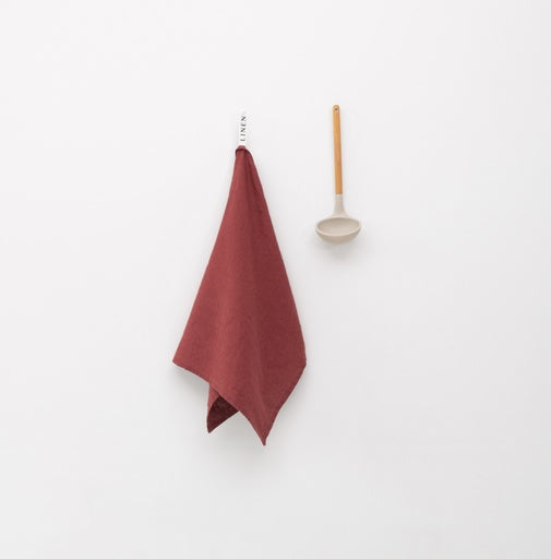 Geschirrtuch Leinen Marsala