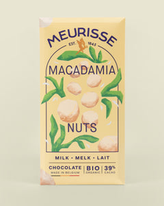 Milchschokolade (39%) mit Macadamianüssen bio