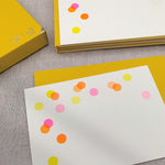 Lade das Bild in den Galerie-Viewer, Notecard-Set Risodruck Konfetti Gelb
