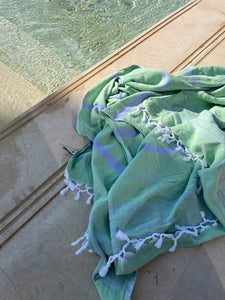 Hamamtuch XL Pistazie & Lavendel 220 x 160 cm