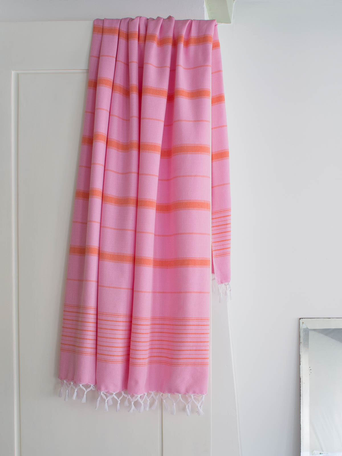 Hamamtuch XL Sorbet Pink & Mandarin 220 x 160 cm