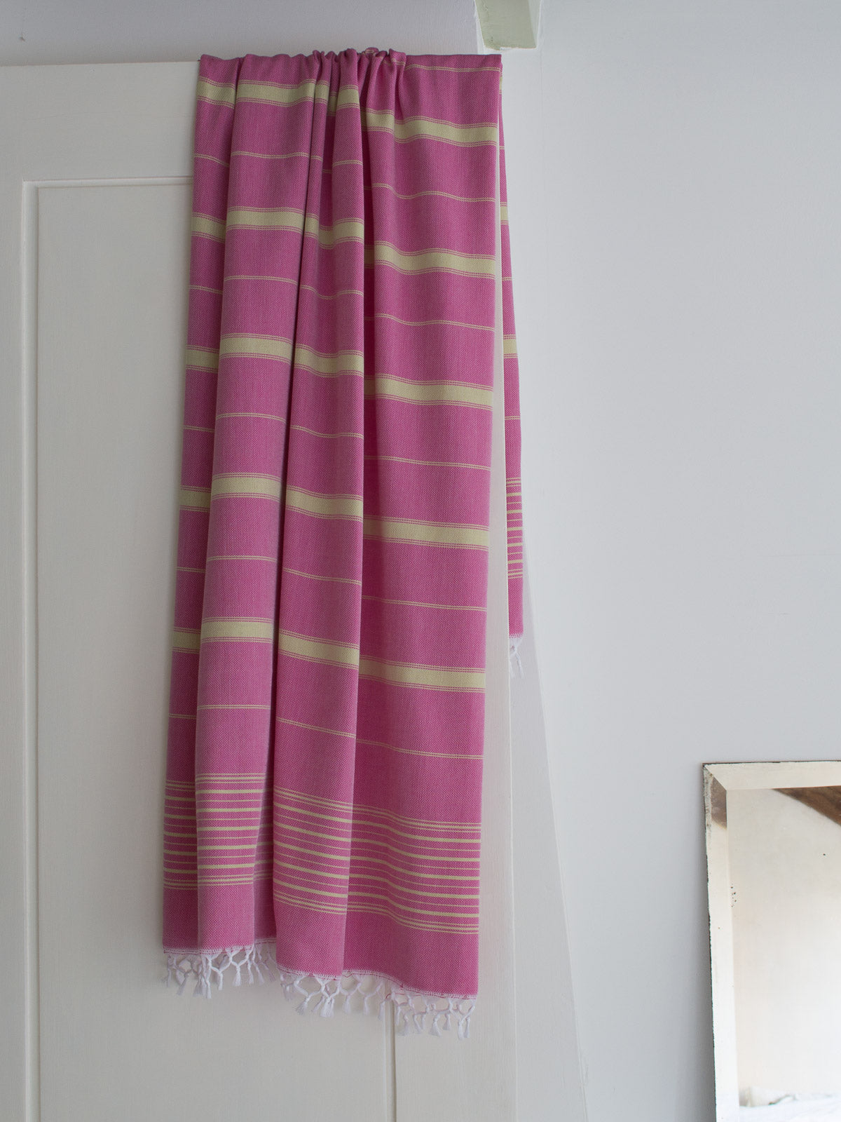 NEU Hamamtuch fuchsia & lindgrün
