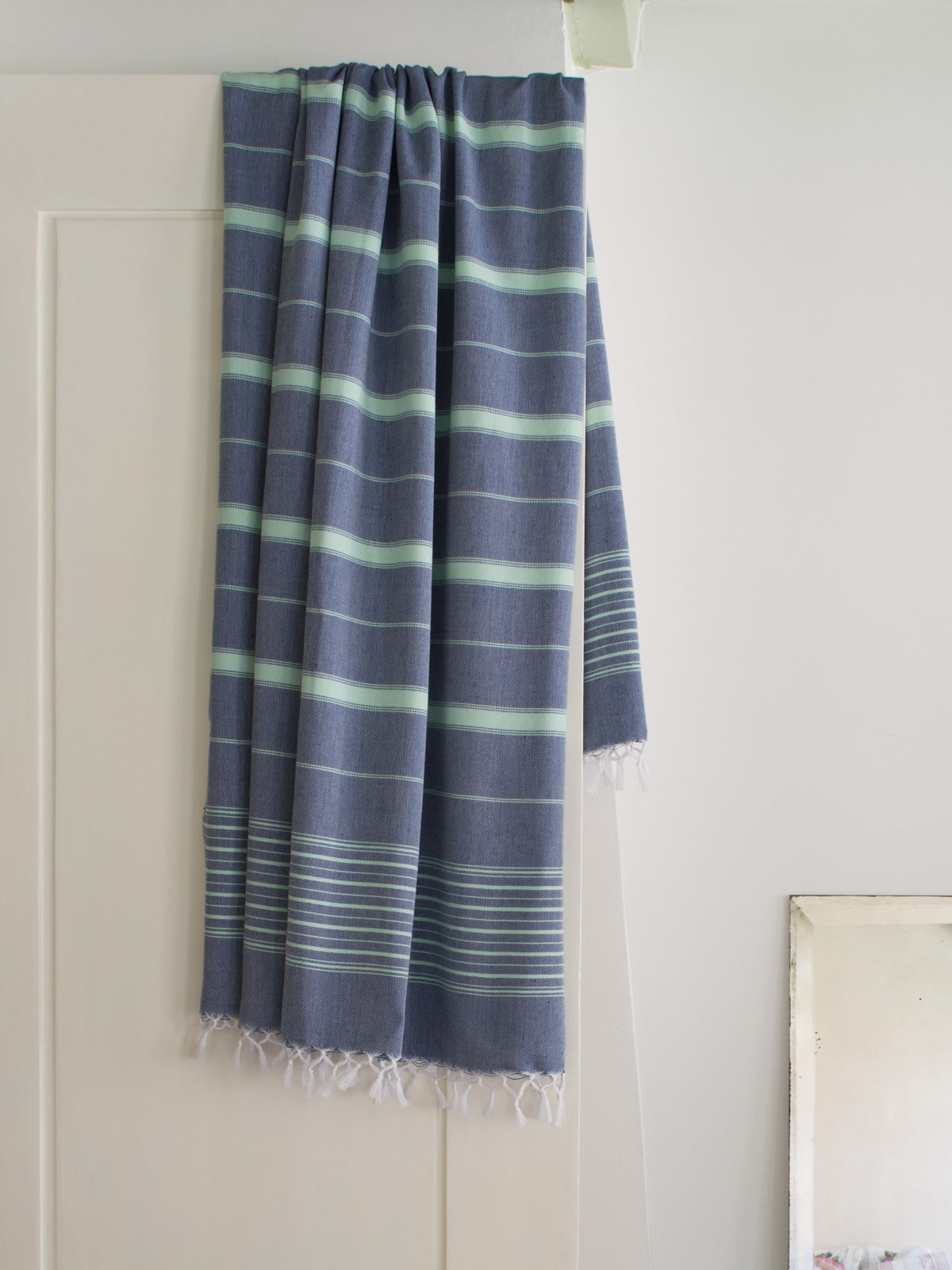 NEU Hamamtuch marineblau & frischgrün