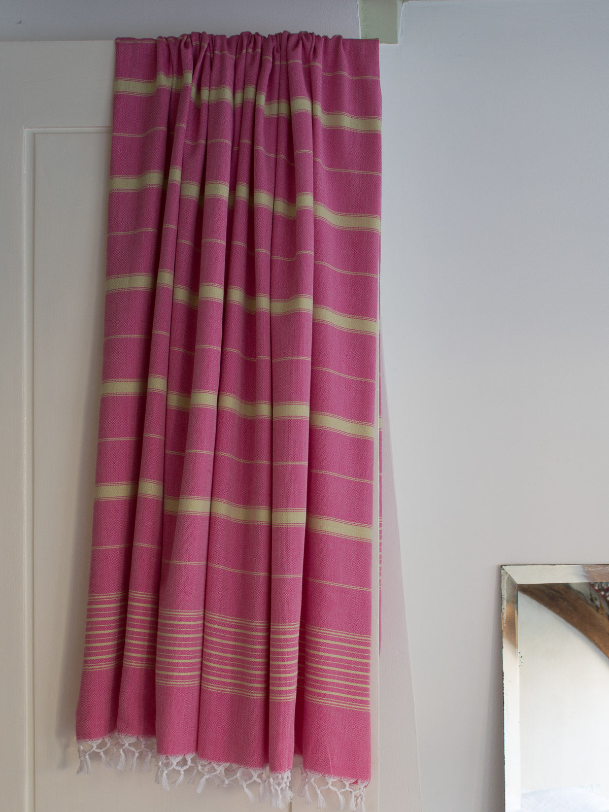 SALE Hamamtuch XL fuchsia & lindgrün 220 x 160 cm