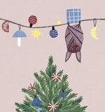 Load image into Gallery viewer, Postkarte Fledermaus Weihnacht
