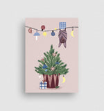 Load image into Gallery viewer, Postkarte Fledermaus Weihnacht
