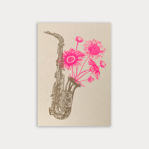 Postkarte Saxophon
