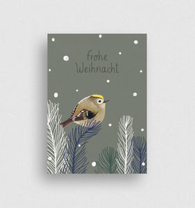 Postkarte Wintergoldhänchen