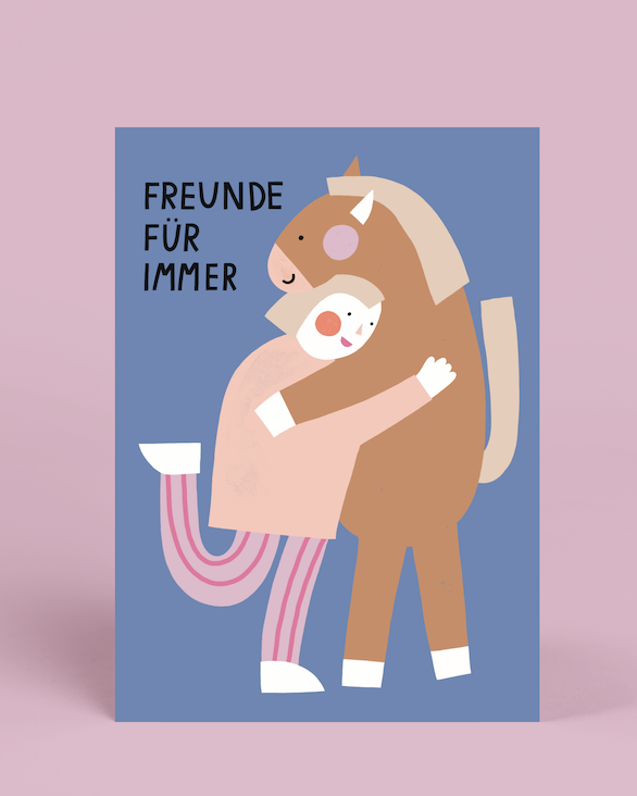 Postkarte Freunde für immer