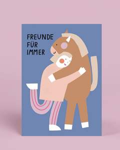 Postkarte Freunde für immer