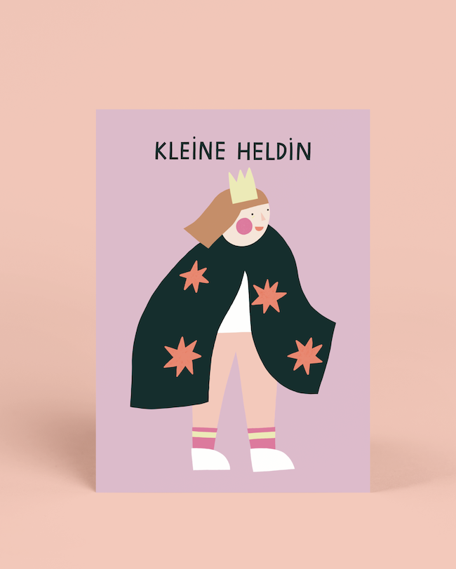 Postkarte Kleine Heldin