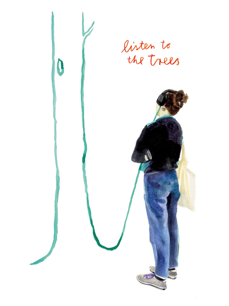 Druck "Listen to the trees" A4