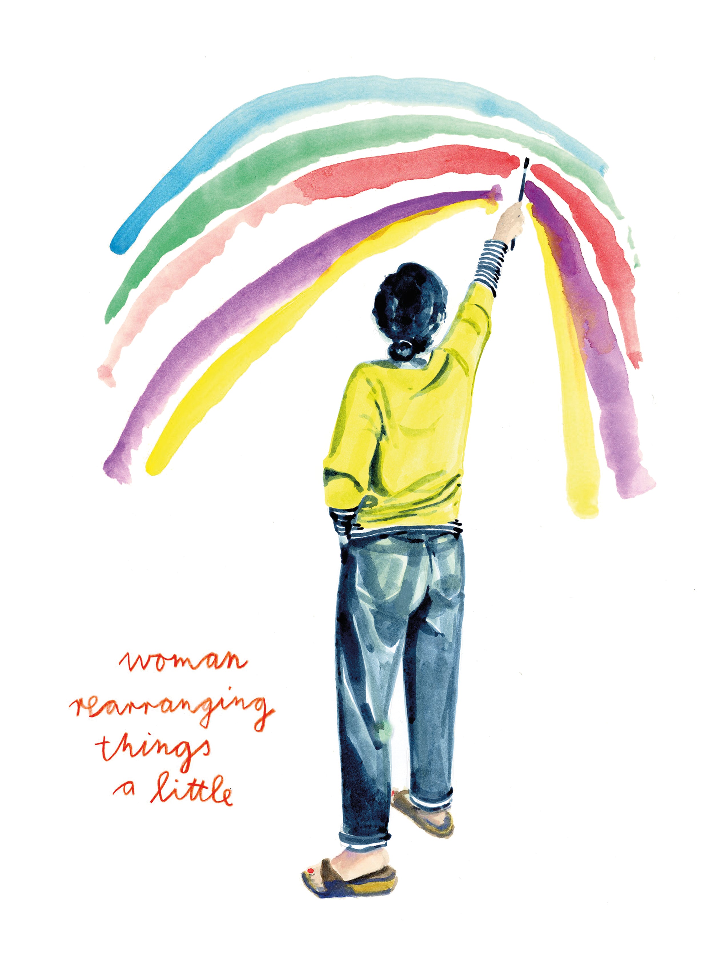 Druck "Rainbow girl" A4