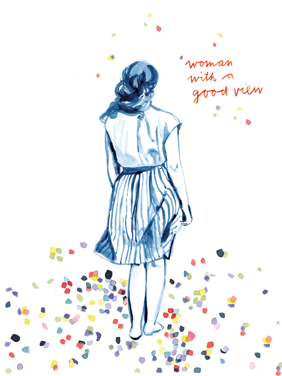Druck "Girl with a good view" A4