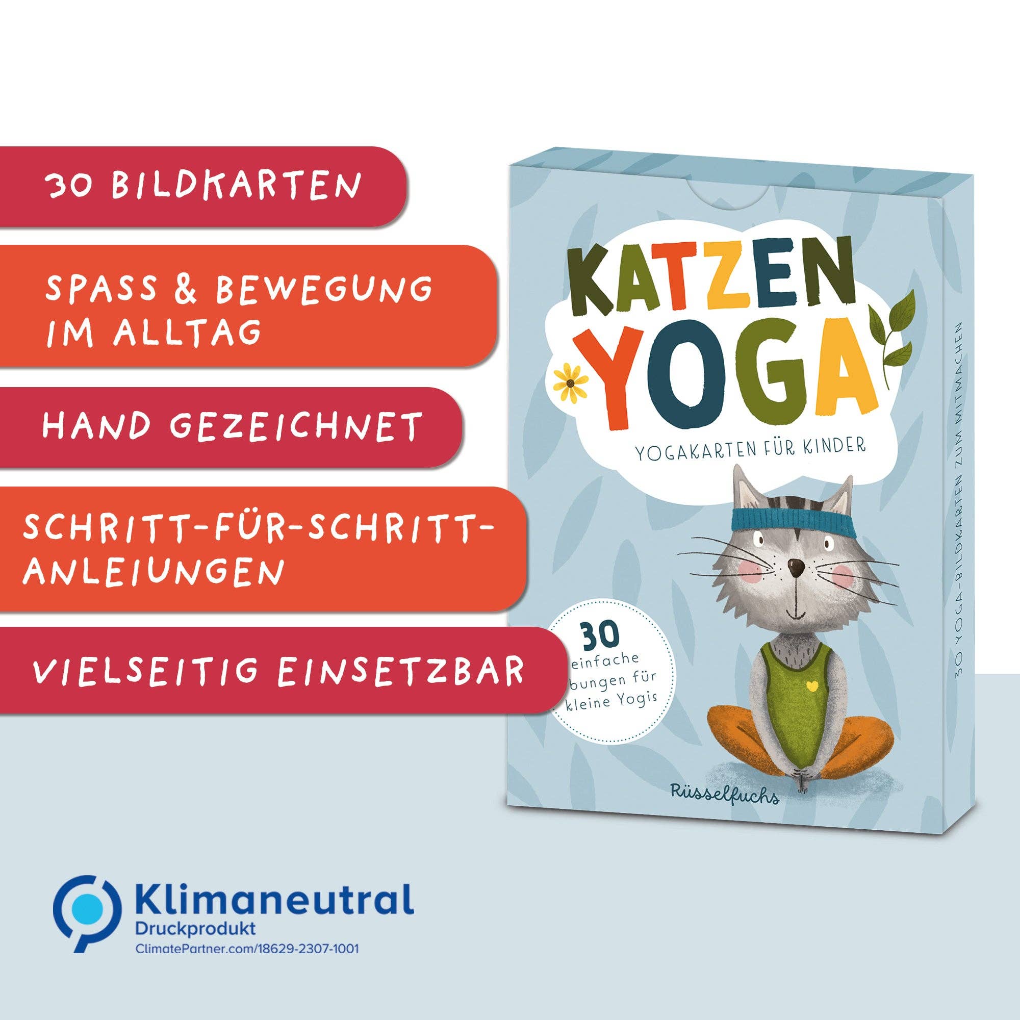 Kinderyoga Karten mit Katzen